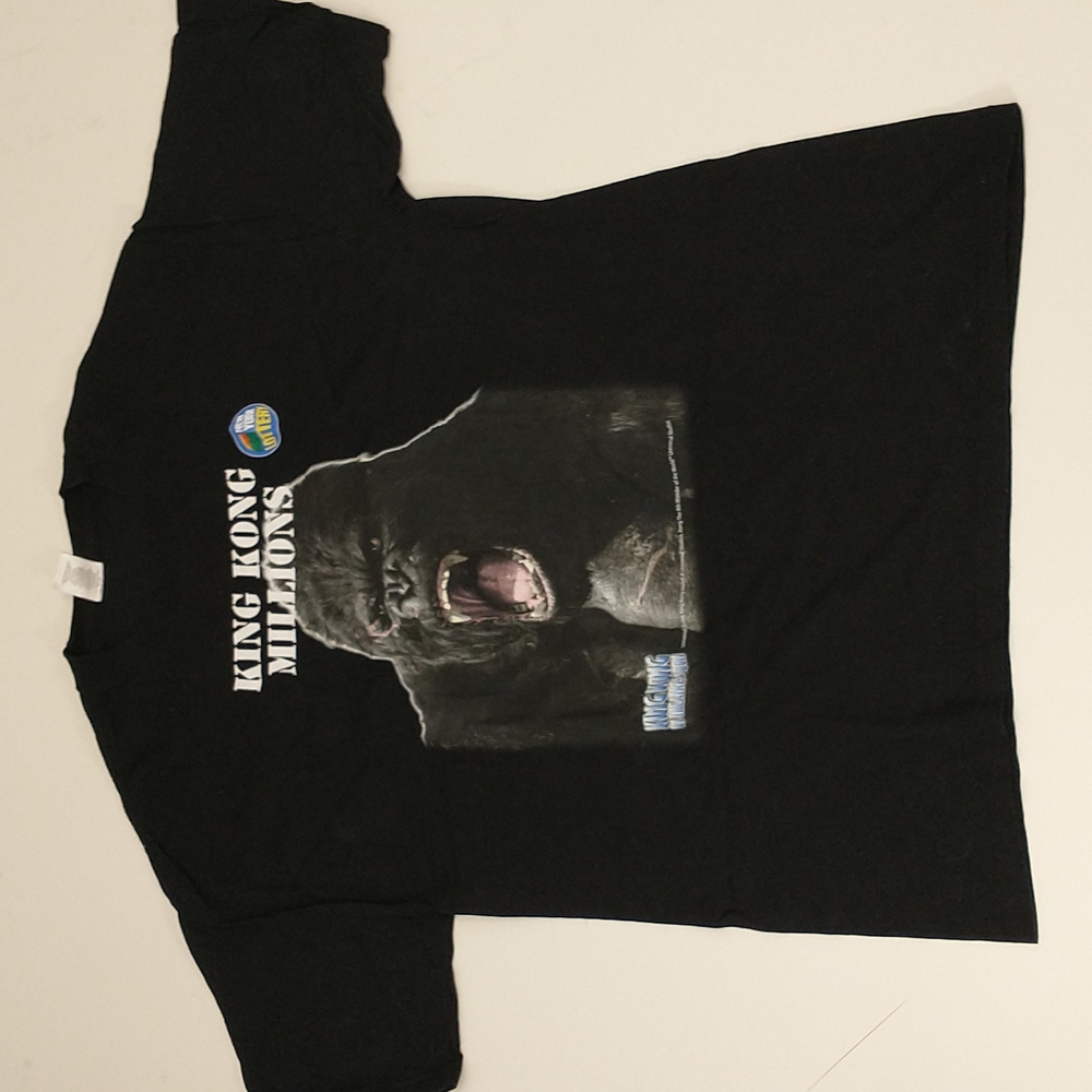 King Kong Black Tee Angry Gorilla Graphic T Shirt XL 100 Cotton New York Lottery